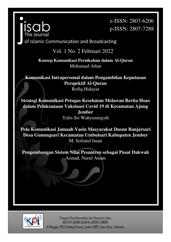 					View Vol. 1 No. 2 (2022): The Journal of Islamic Communication and Broadcasting
				
